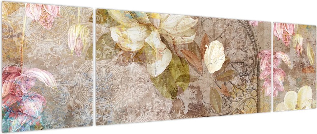Obraz - Ozdoba kwiatowa (170x50 cm)