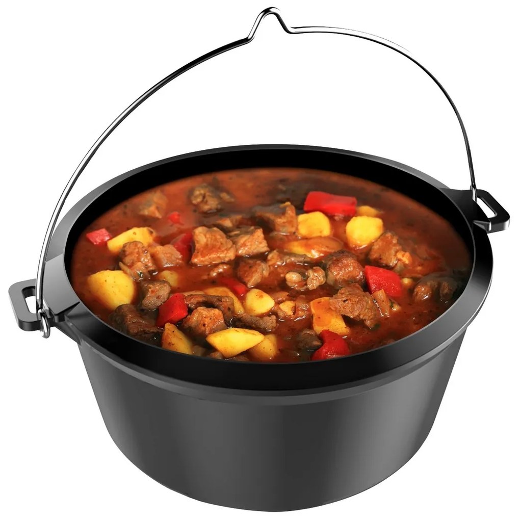 Tepro 8230 Garnek żeliwny z pokrywką Dutch Oven, 6 l