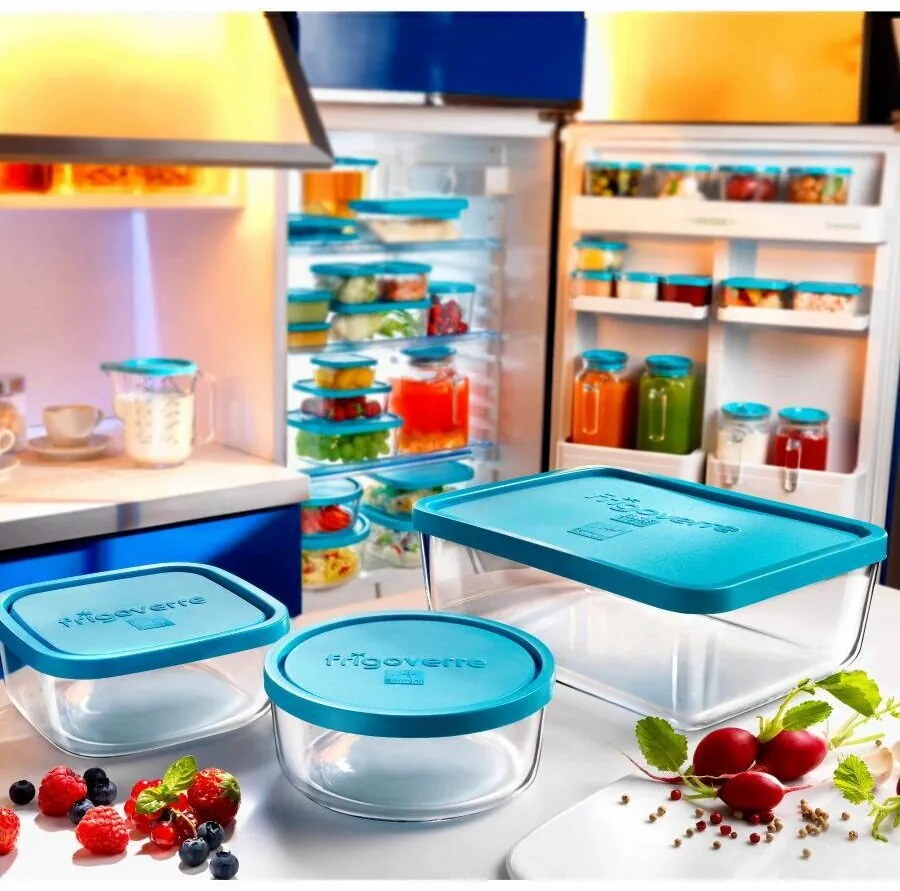 Bormioli Rocco Szklany pojemnik z pokrywką Frigoverre, 9,5 cm, S