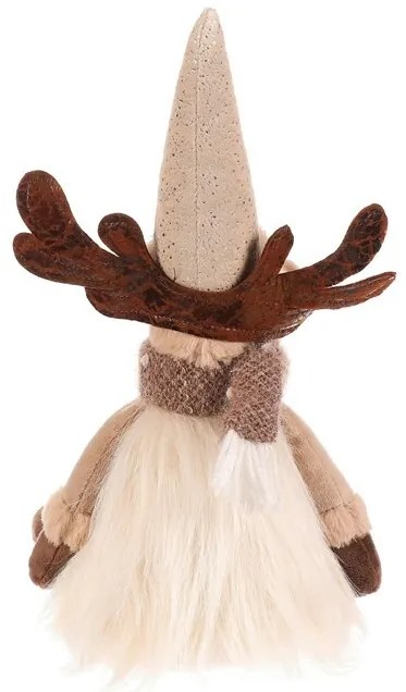 Dekoracja świąteczna Renifer, wys. 32 cm, siedzący, beżowo-brązowy
