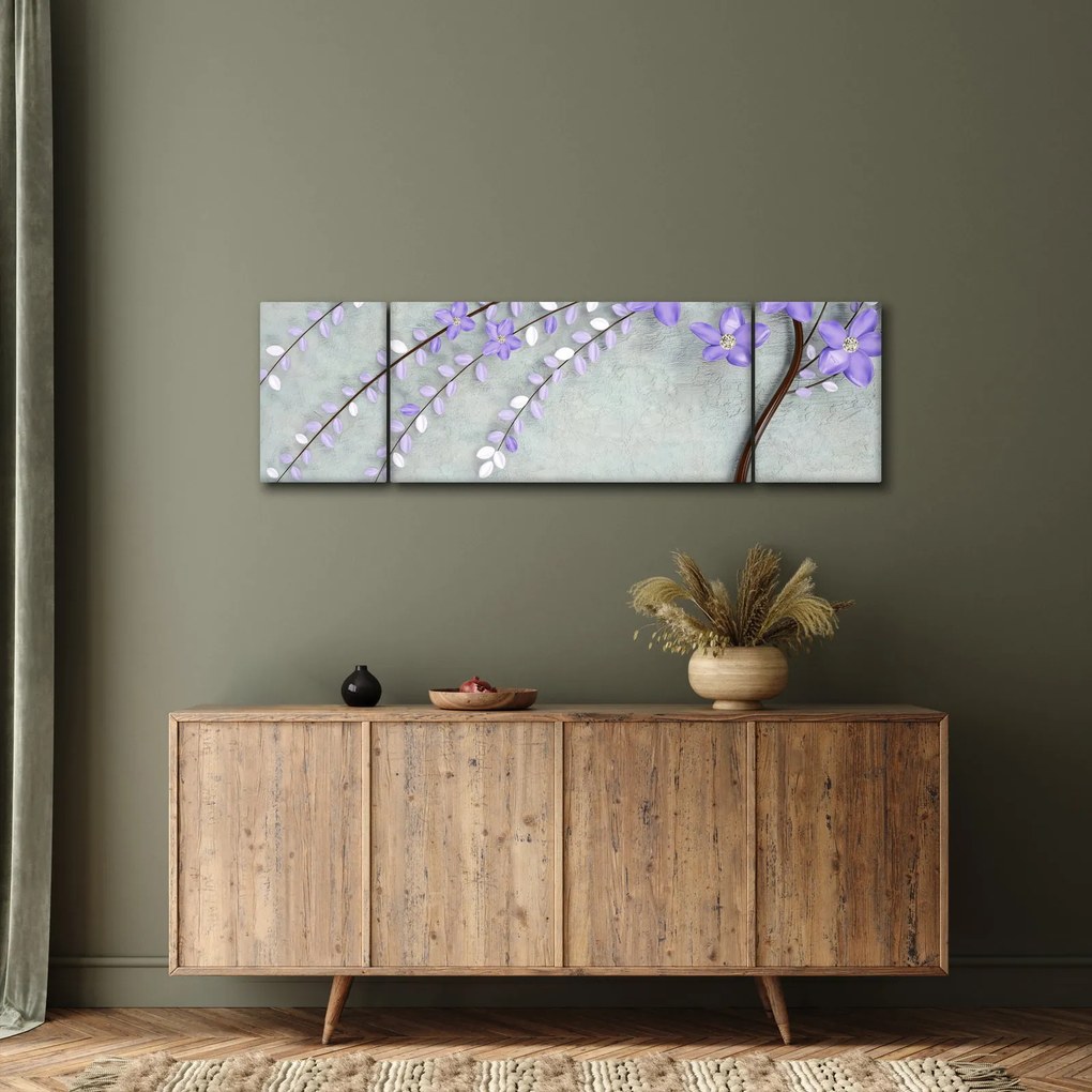 Obraz - Fioletowy deszcz (170x50 cm)