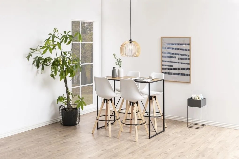 Loftowy stół barowy w kolorze drewna Seaford dąb