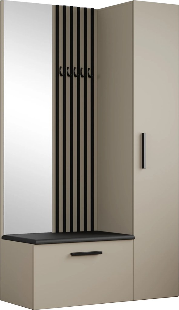 Masseno Garderoba MODULO 120,6/204/40 cm do Przedpokoju Nowoczesna Kaszmir