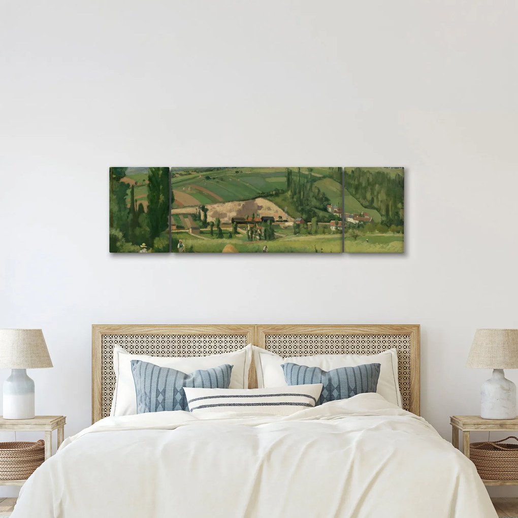 Obraz - Camille Pissarro, Landscape at Les Pâtis, Pontoise, reprodukcje (170x50 cm)