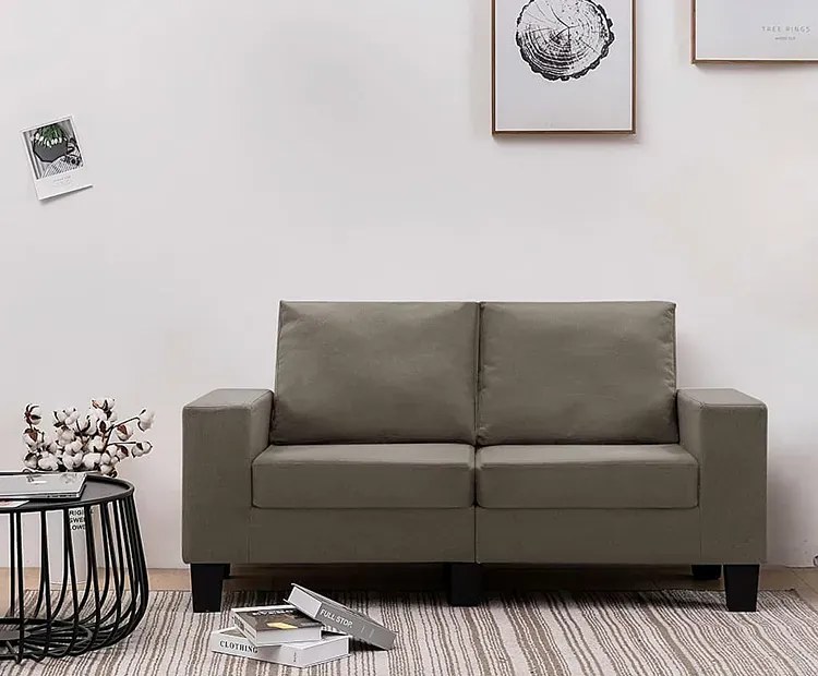 2-osobowa sofa taupe z podłokietnikami W3-F85