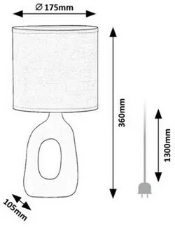 Rabalux 74072 lampa stołowa Sylira, niebieska