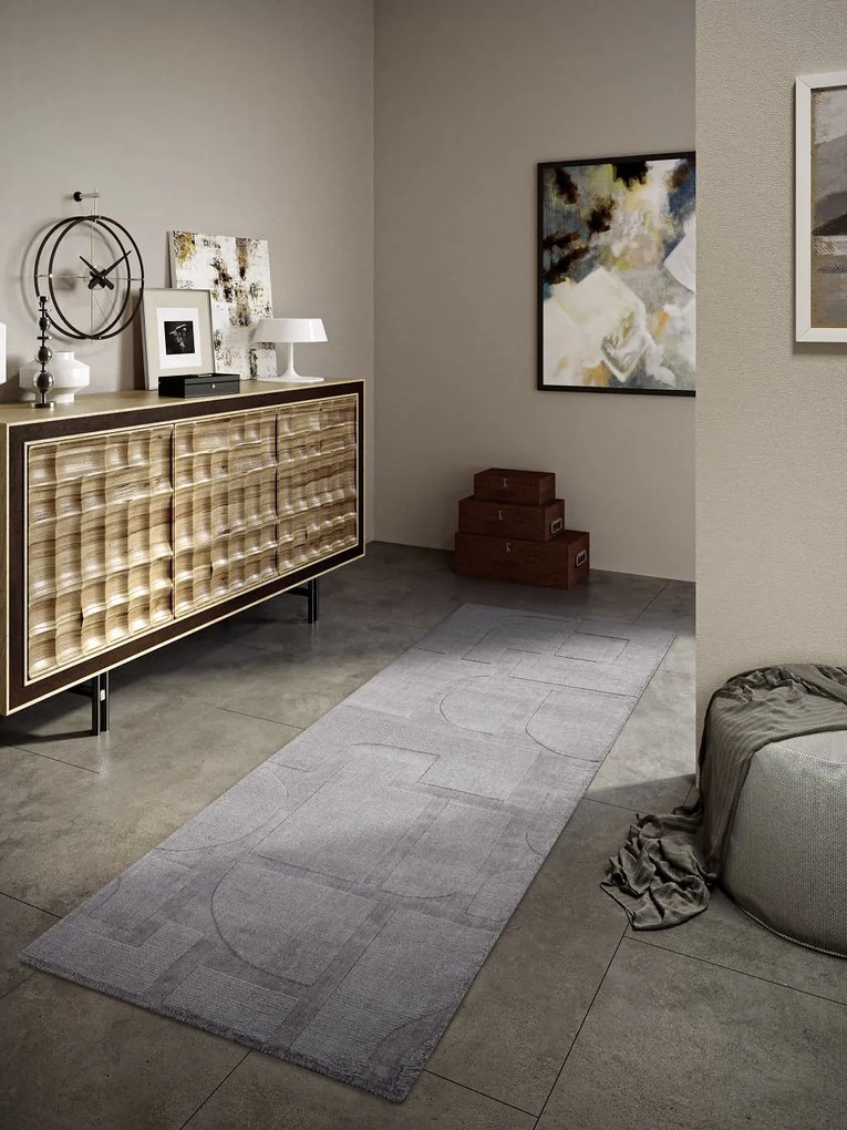 Dywan wełniany Villeroy &amp; Boch Alexis szary 80 cm x 250 cm