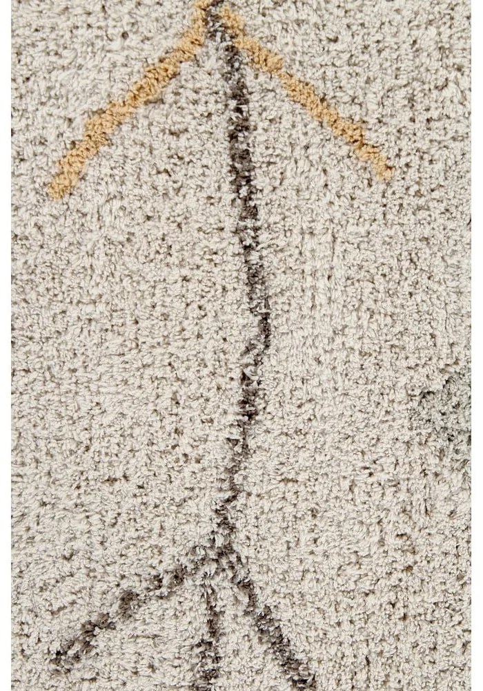 Beżowy bawełniany dywan tkany ręcznie odpowiedni do prania 140x200 cm Kaarol Earth – Lorena Canals