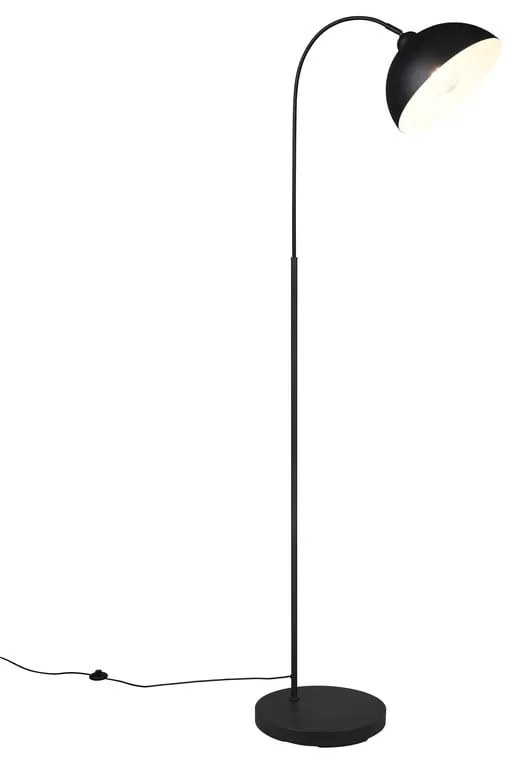 Czarna lampa stojąca z metalowym kloszem (wysokość 170 cm) Sierra – Trio