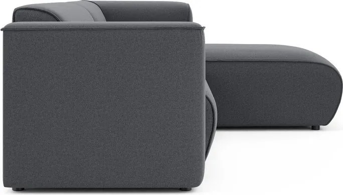 Ciemnoszary narożnik (prawostronny/z szezlongiem) Merid – Ropez