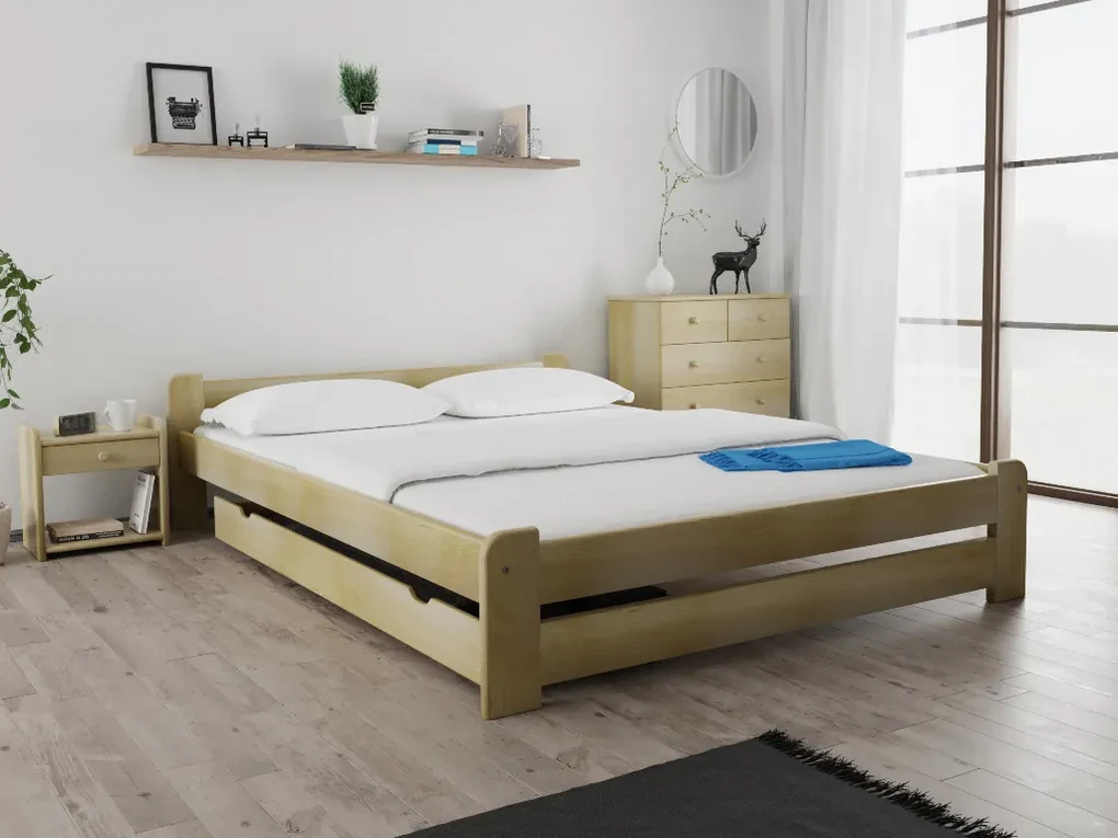 Łóżko Emily 160 x 200 cm, sosna Stelaż: Bez stelaża, Materac: Materac Deluxe 10 cm