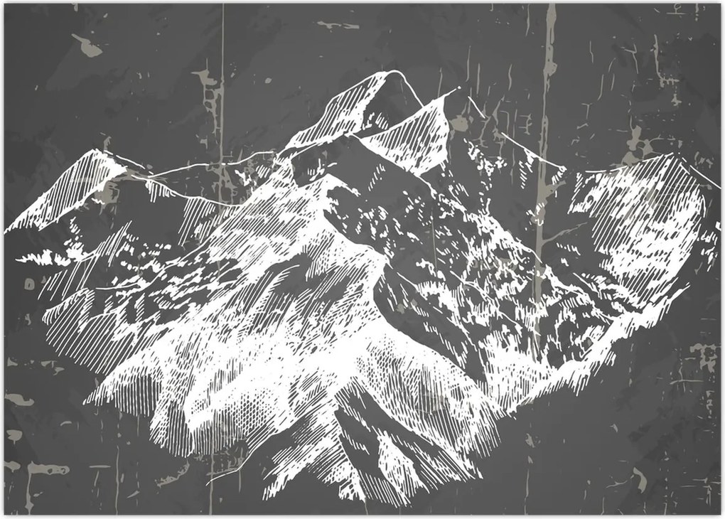 Obraz - Ilustracja gór (70x50 cm)