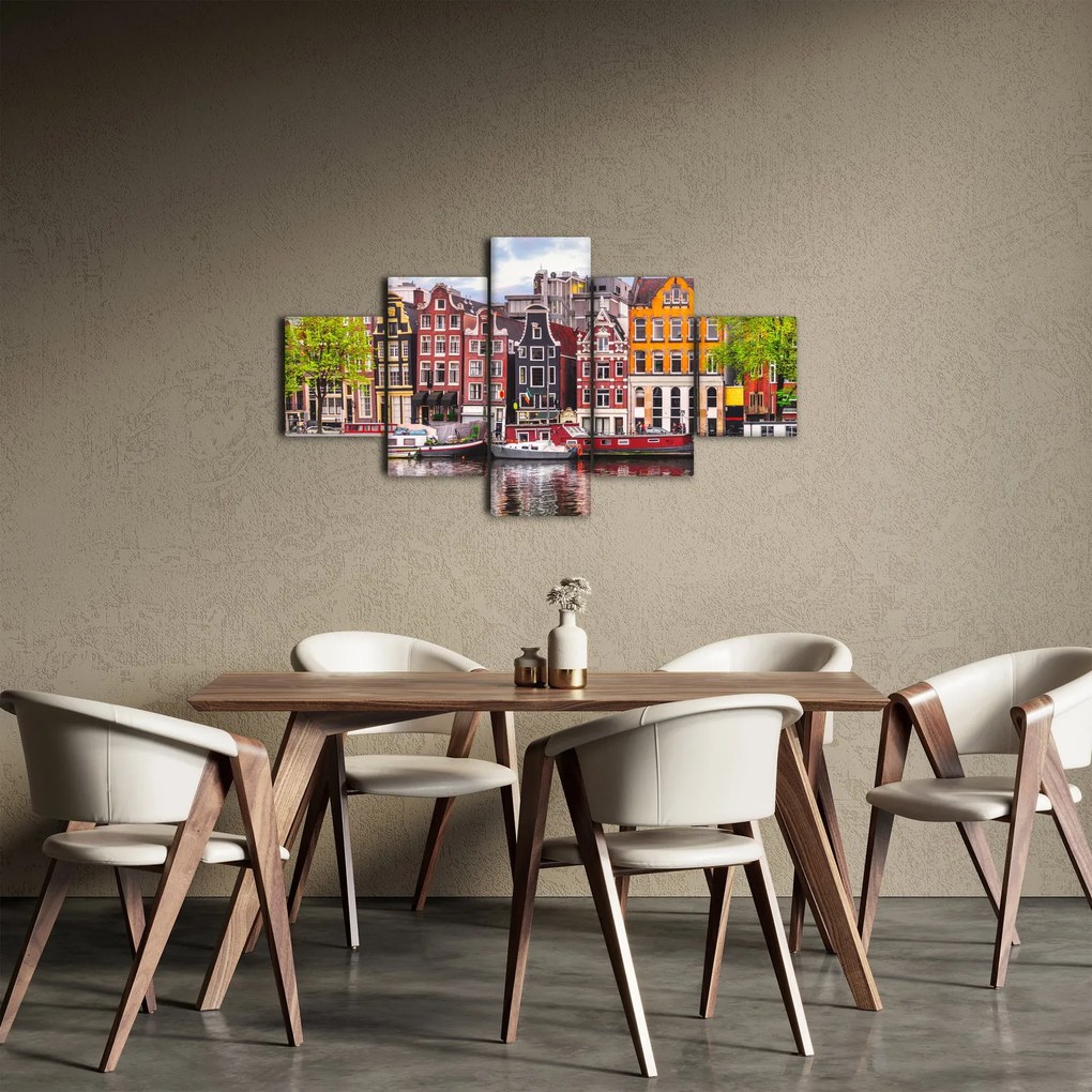 Obraz - Amsterdam, domy tańca (125x70 cm)