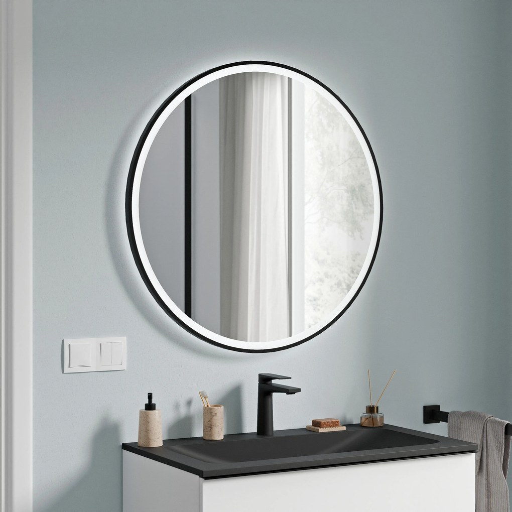 Lustro łazienkowe VARO FRAME okrągłe