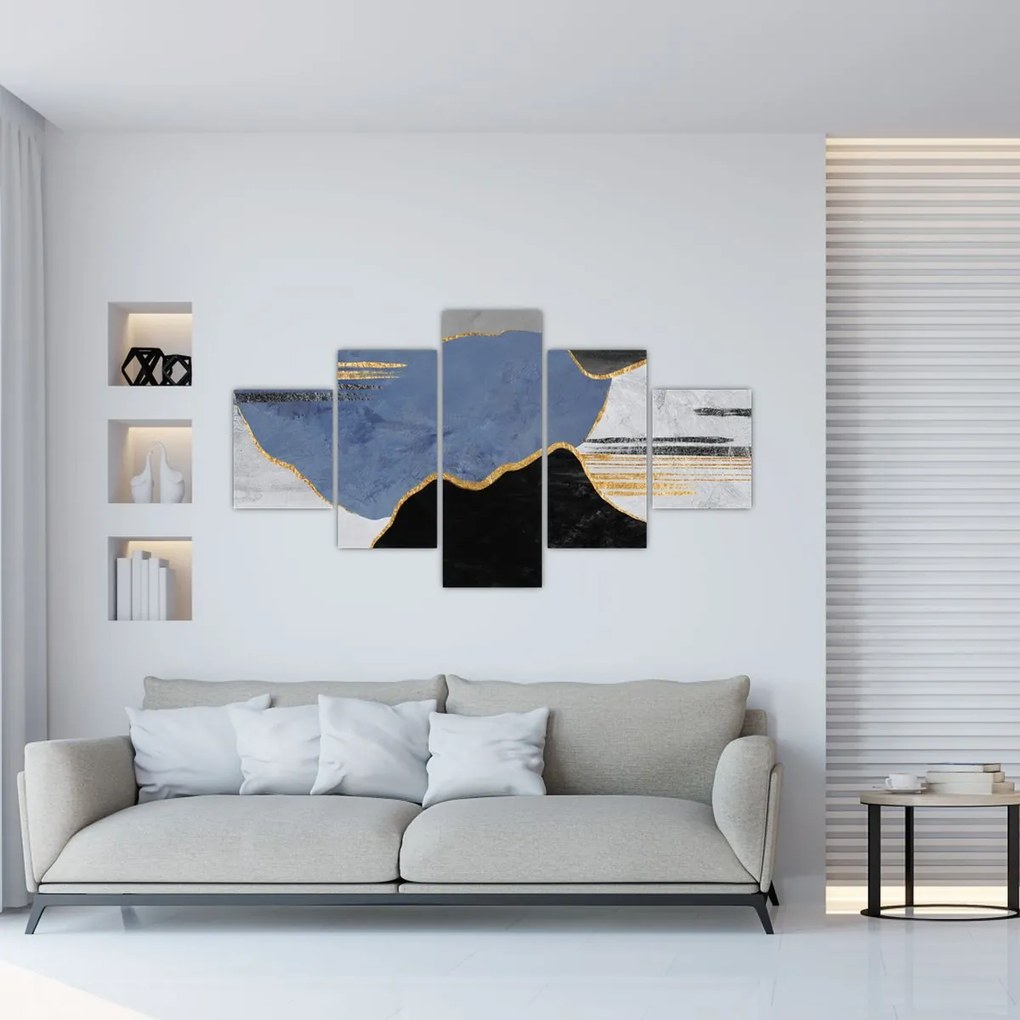 Obraz - Teksturowane kształty (125x70 cm)