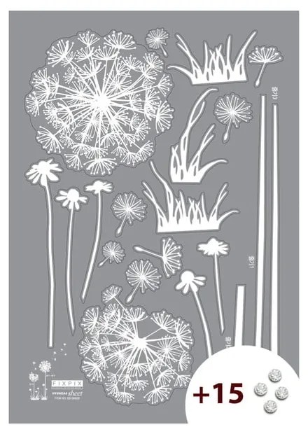 Naklejka z 15 kryształkami Swarovski Ambiance Dandelion Flowers