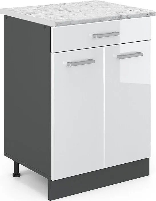 Szafka dolna do kuchni biały wysoki połysk 60x60x81.6 r-line