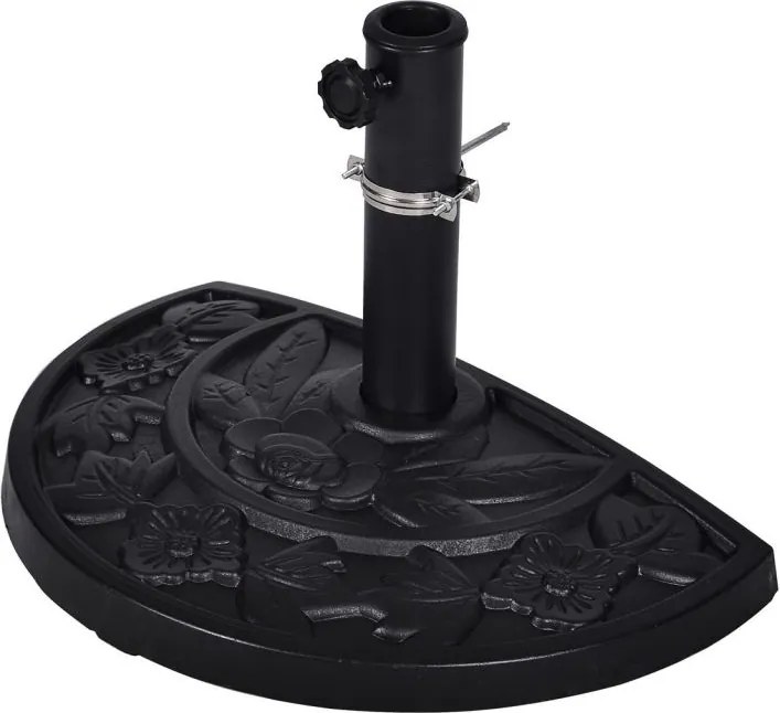 Półokrągły parasol z pokrowcem i stojakiem, 265 x 138 x 230