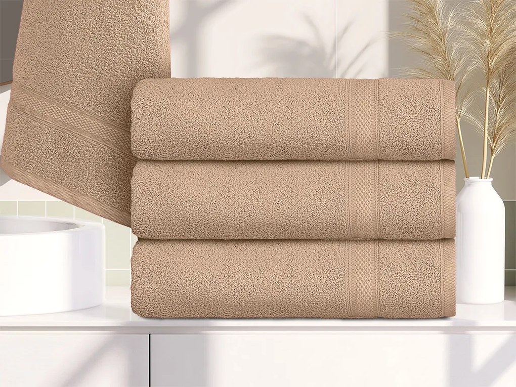 Ręcznik CLARYSSE ELEGANCE 70x140 cm piaskowy, 100% bawełna