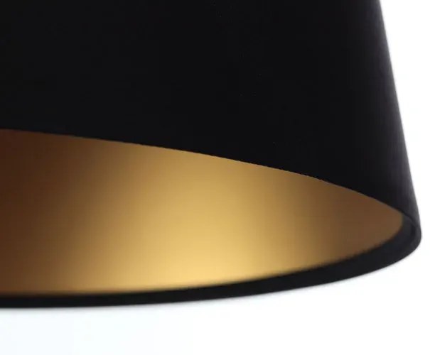 Czarno-złota lampa wisząca glamour z abażurem - 2Q S404 B9-E52