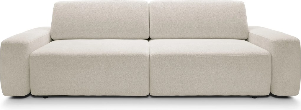 Masseno Sofa VEO z funkcją spania i pojemnikiem na pościel, Rozkładana sofa - Kremowy, RAVEN 24