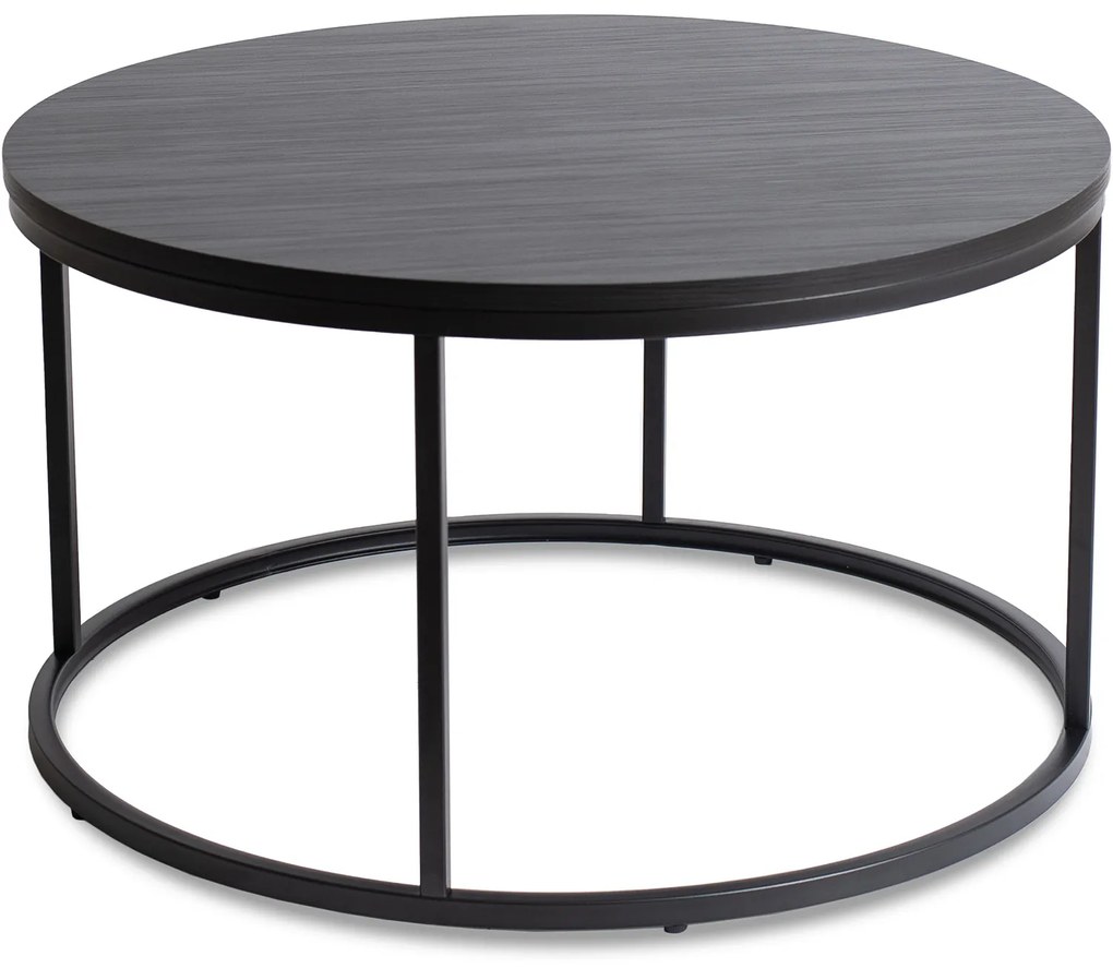Stolik Kawowy AMON MAX 80 cm Czarny Nowoczesny Loft