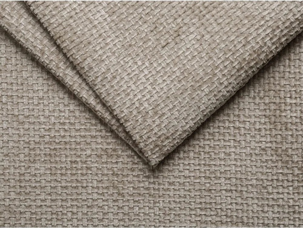 Beżowe tapicerowane łóżko dwuosobowe bez zagłówka 180x200 cm Whale – Micadoni