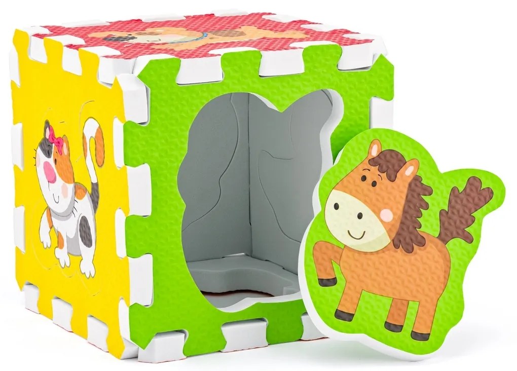 Plastica Piankowe puzzle ze zwierzętami, 6 szt.