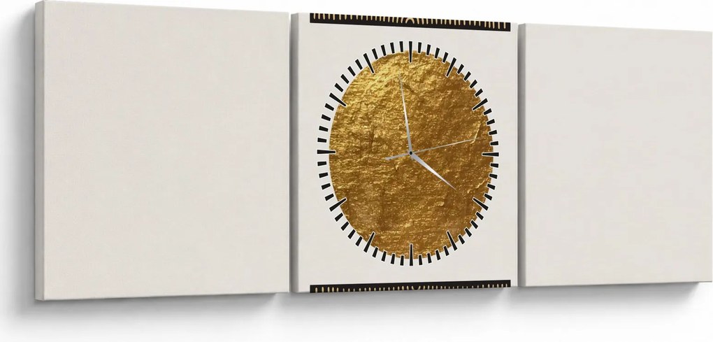Obraz - Złota ozdoba N⁰1 (z zegarem) (90x30 cm)