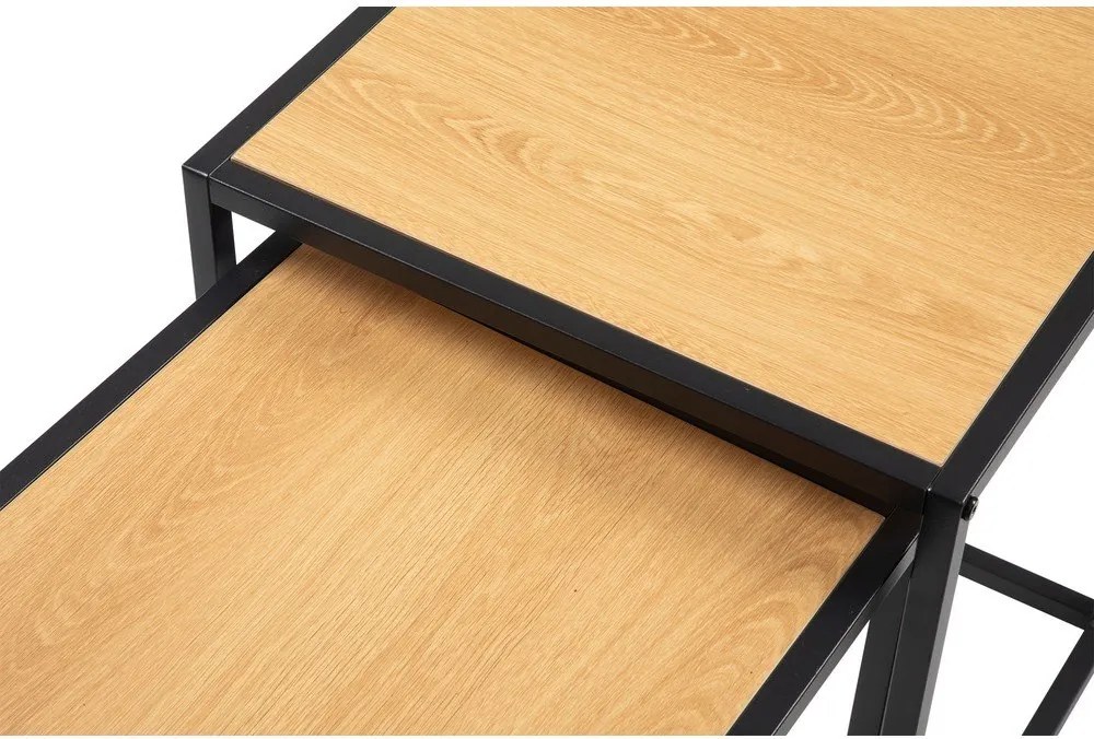 Stoliki w dekorze dębu zestaw 2 szt. 38x38 cm Noah – Bonami Essentials