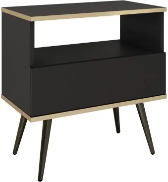 ORIANA Szafka nocna S 54 czarna | nogi czarne