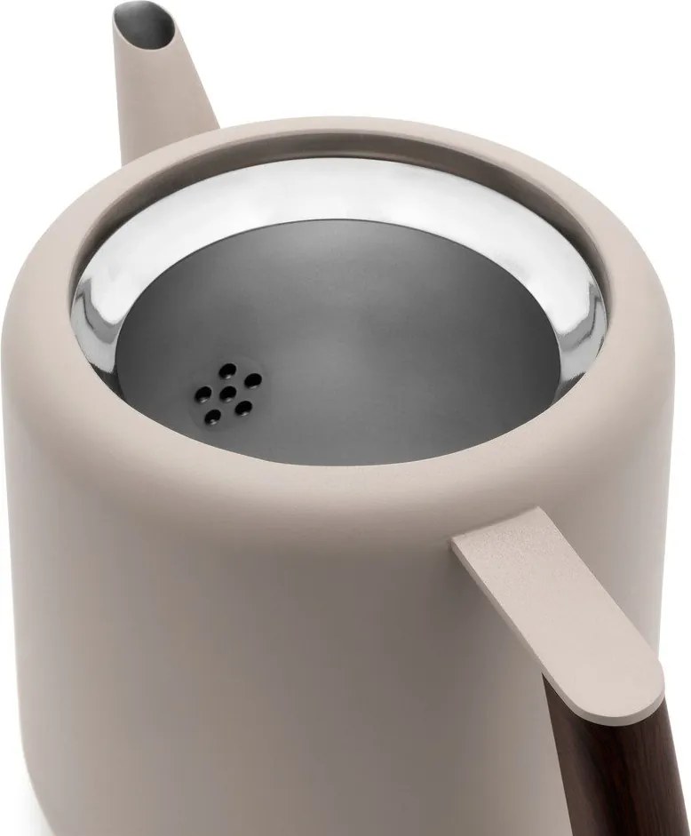 Beżowy dzbanek do herbaty ze stali nierdzewnej 1,1 l Duet Boston – Bredemeijer