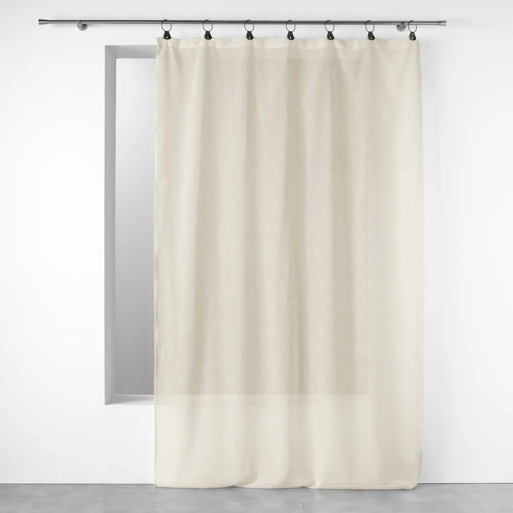 Beżowa firanka z woalu 140x240 cm Linka – douceur d'intérieur