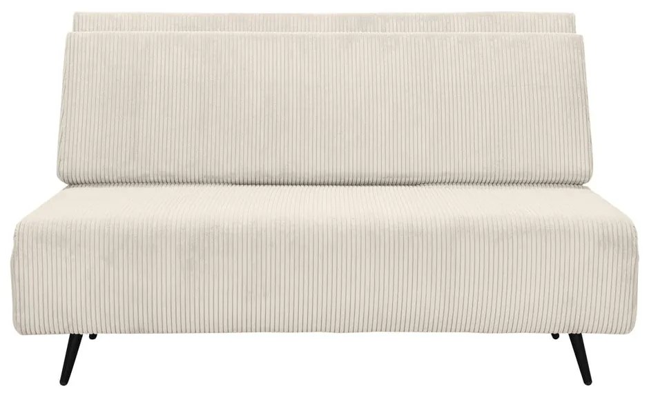 Kremowa sztruksowa rozkładana sofa 140 cm Mallory – Støraa