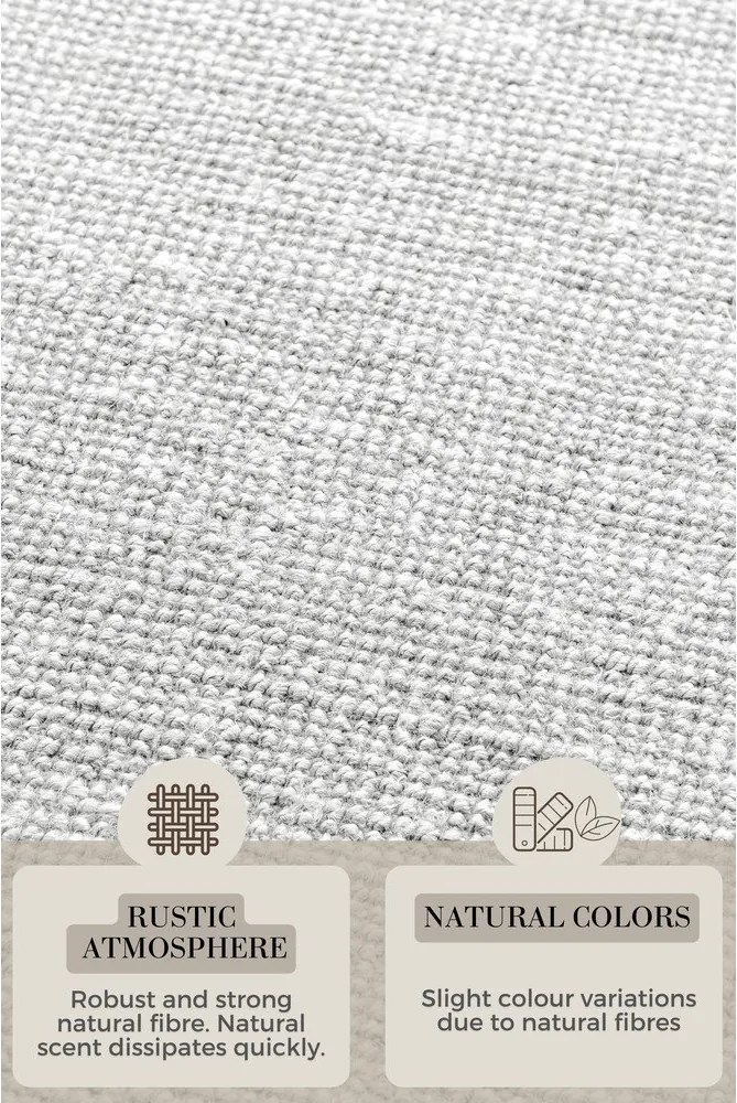 Jasnoszary dwustronny dywan tkany ręcznie z juty 60x90 cm Bouclé Jaipur – Hanse Home