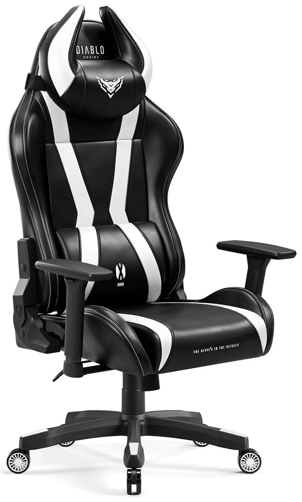 Fotel gamingowy Diablo X-Horn 2.0 King Size, czarno-biały