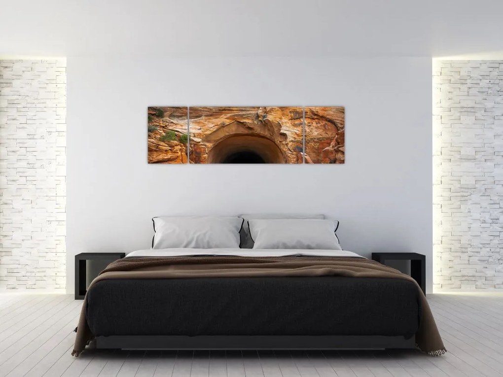 Obraz - tunel w skale (170x50 cm)