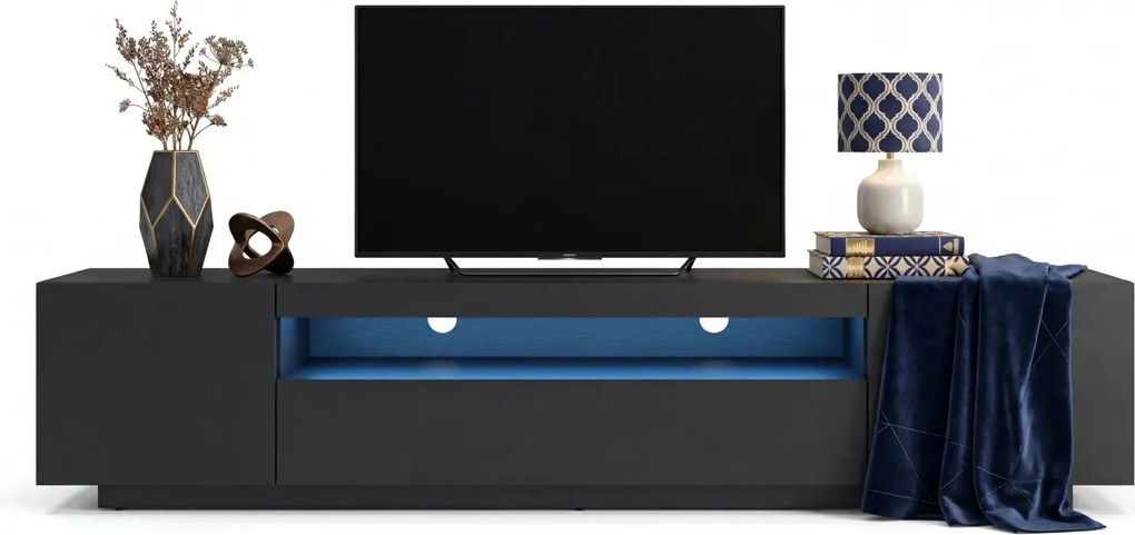 Szafka Rtv Czarny Ścienna Lub Stojąca Mat T8-M12