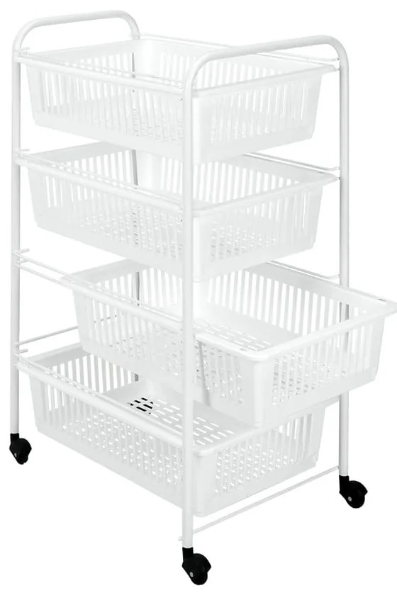 Regał na kółkach z 4 koszykami Metaltex India, dł. 35 cm