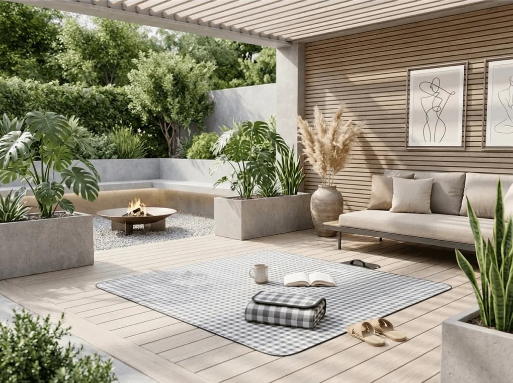 Składana mata plażowa na piknik PIKNIX 145x200 cm - różne kolory Kolor: Niebieski