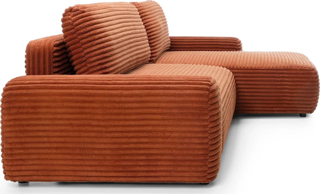 Ceglasty narożnik z funkcją spania i pojemnikiem E7-K07