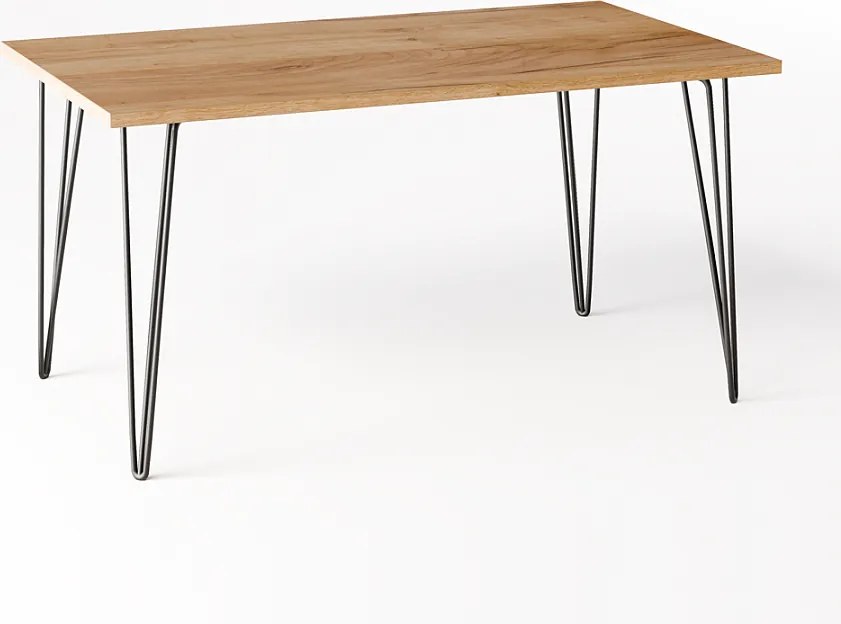 Stół FISK 138 x 80 cm do kuchni, salonu, jadalni Dąb Craft