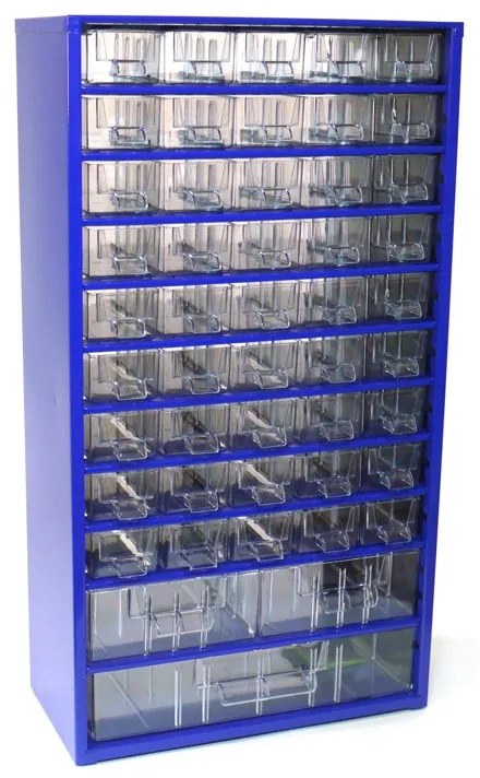 Metalowa szafa z szufladami, 306 x 155 x 552 mm, 45x S, 2x M, 1x L