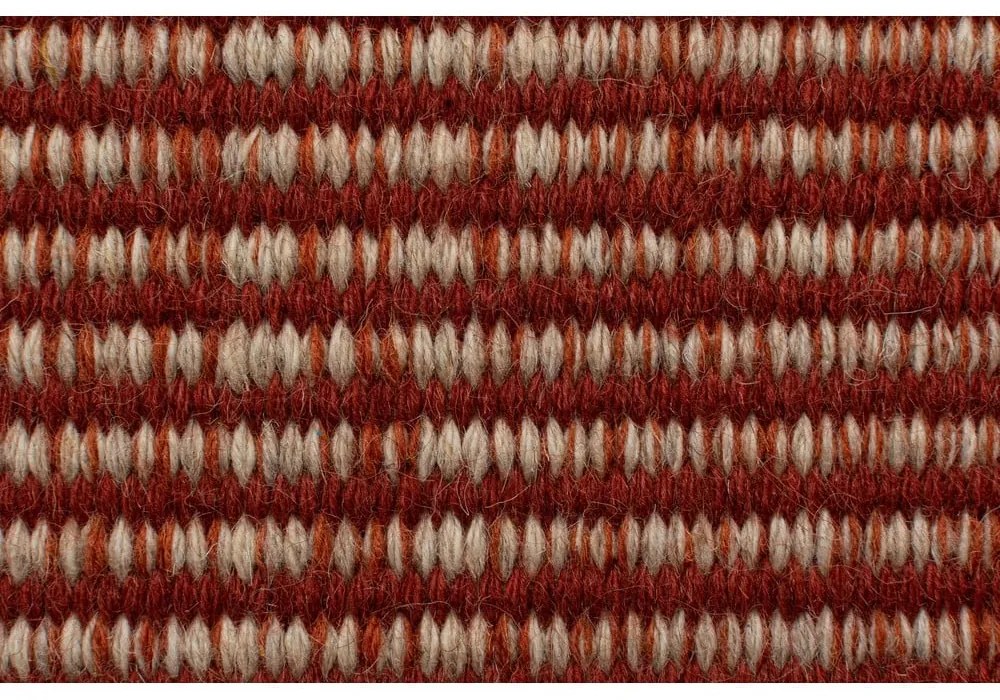 Pomarańczowy wełniany chodnik Flair Rugs Anu, 60x200 cm