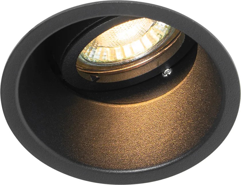 Inteligentny wpuszczany reflektor czarny regulowany z WiFi GU10 - Alloy