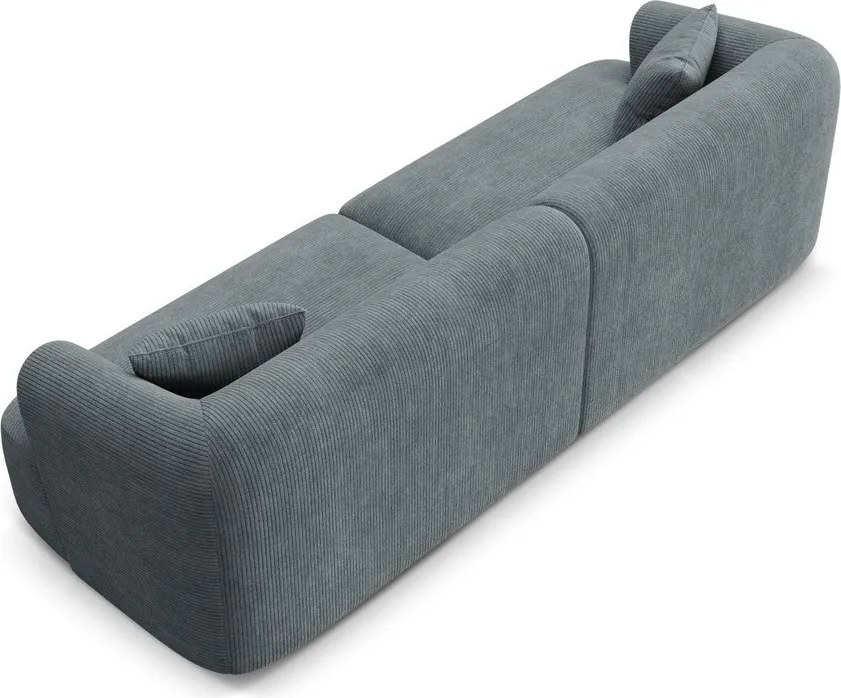 Ciemnoszara sztruksowa sofa 255 cm Campi – Cosmopolitan Design
