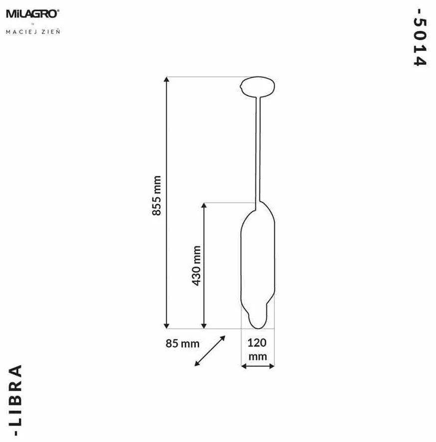 Lampa Wisząca LIBRA 6xE14 złota