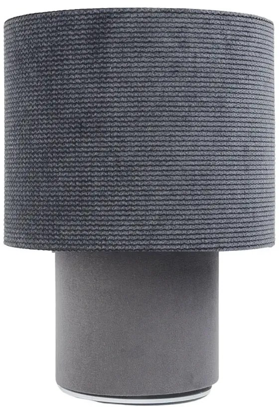 Szara lampka nocna pokryta welurem - A339 G9-K66