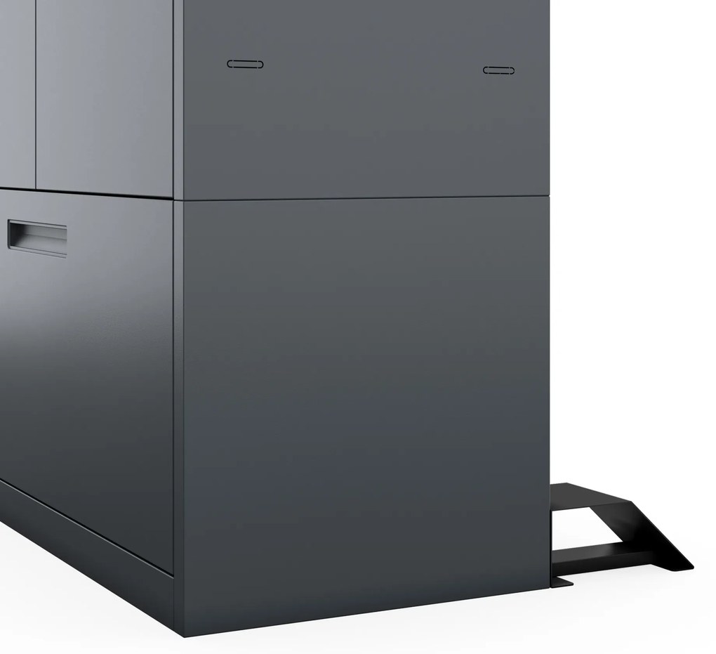 Megan Antracytowy - szuflada na dokumenty 195cm