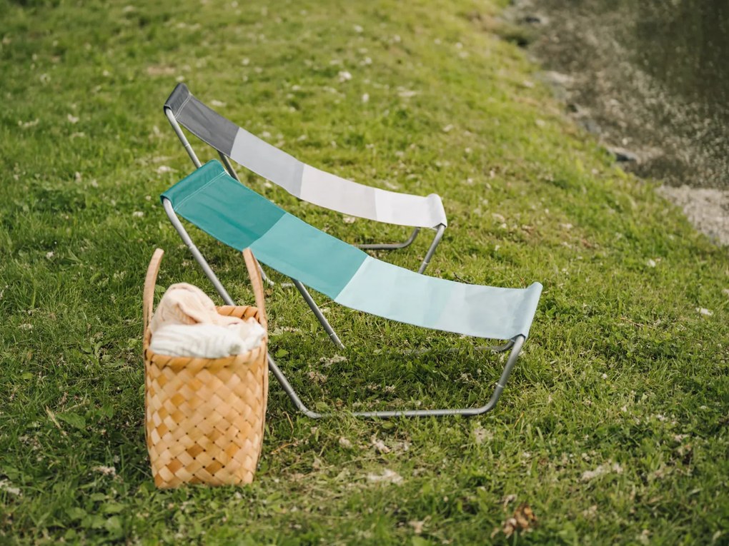 Składane leżak plażowy SAND, zielone paski
